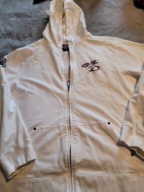 Harley Davidson 105th Anniversary Ladies White Lightweight Jacket EUC Size 2W